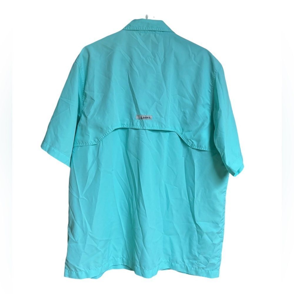 Habit Mens S/S Turquoise Active Fishing Shirt NWOT - Size Large 7 0474 - Picture 5 of 6